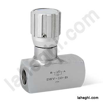 فلو کنترل 3/8 سرراهی سوپاپدار ,DRV-10-B,ترک هیدرولیک